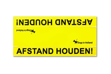 afstand houden waarschuwingssleeve