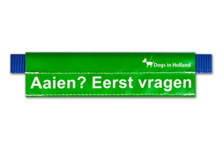 Medium waarschuwingssleeve groen | Aaien? Eerst vragen