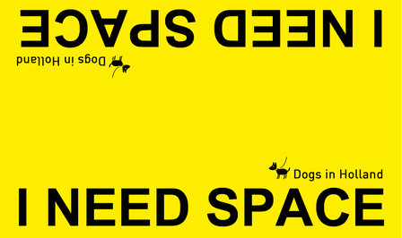 Grote waarschuwingssleeve geel | I NEED SPACE