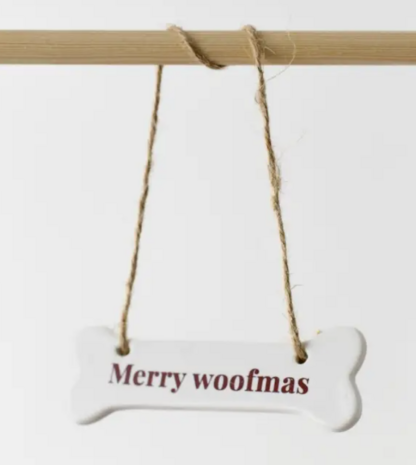 MERRY WOOFMAS - KERAMISCHE HANGER