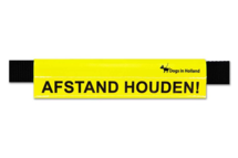 Grote waarschuwingssleeve geel | Afstand houden