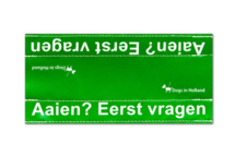 Grote waarschuwingssleeve groen | Aaien? Eerst vragen