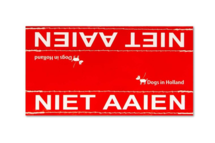 Medium waarschuwingssleeve rood | Niet aaien