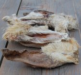 Konijnenoren met vacht | zak 150 gram
