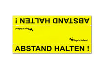 Grote waarschuwingssleeve geel | ABSTAND HALTEN