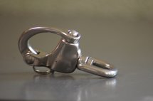 INOX Paniekhaak met wartel
