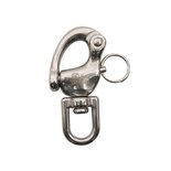 INOX Paniekhaak met wartel
