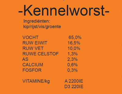 Meat to go (voorheen Kivo Kennelworst Compleet) 1000 gram