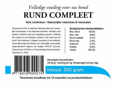 Rund Compleet | 500 gram