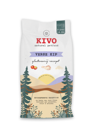KIVO verse Kip - Puppy - koudgeperst & gluttenvrij | 14 KG