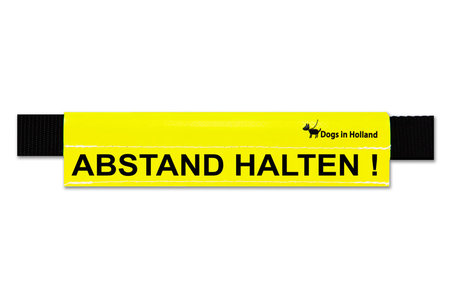 Medium waarschuwingssleeve geel | ABSTAND HALTEN