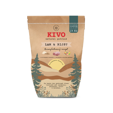 KIVO Lam & Rijst - Adult/Senior - koudgeperst | 14 KG